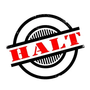 Halt rubber stamp Stock Illustration