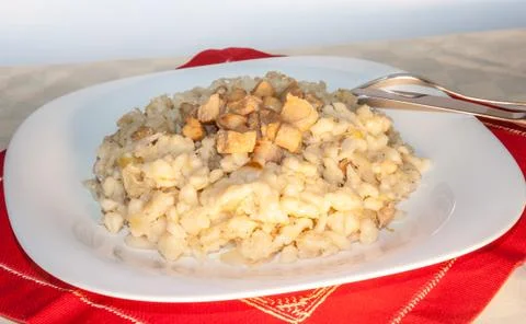 Halusky with a cabbage Stock Photos