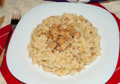 Halusky with a cabbage Foto stock