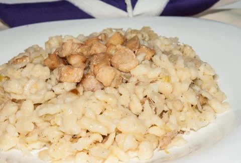 Halusky with a cabbage Stock Photos