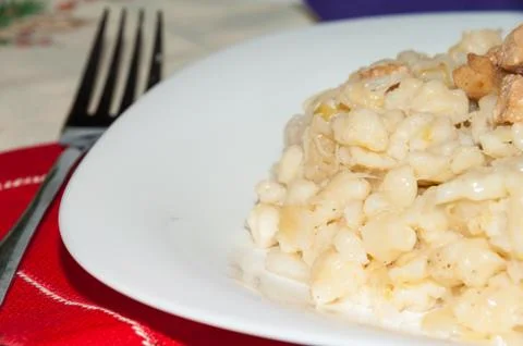 Halusky with a cabbage Stock Photos