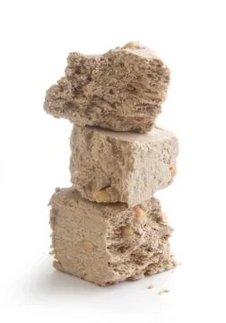 Halva with peanuts Stock Photos