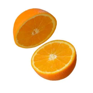 Halved Flying Orange Stock Photos