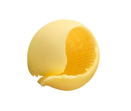 Halved hard boiled yellow egg with broken shell Stock Photos