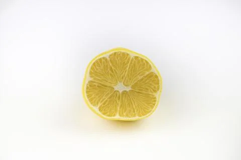 Halved lemon on white background Stock Photos