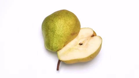 A halved pear rotating. Stock Footage 317532352