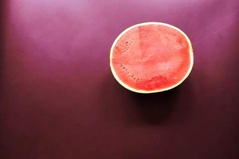 Halved watermelon Stock Photos