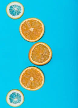 Halves of different fruits Stock Photos