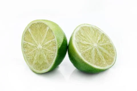Halves of lime Stock Photos