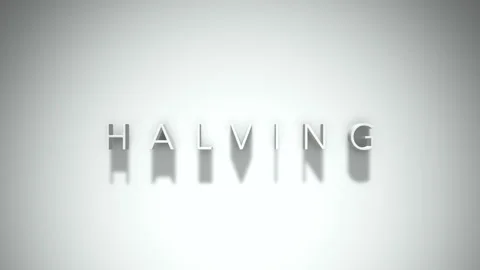 Halving 3D title animation with shadows on a white background Stock Footage 297516880