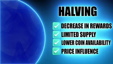 Halving - Cryptocurrency term - neon text Stock Footage 302093826