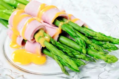 Ham and broccoli 스톡 사진