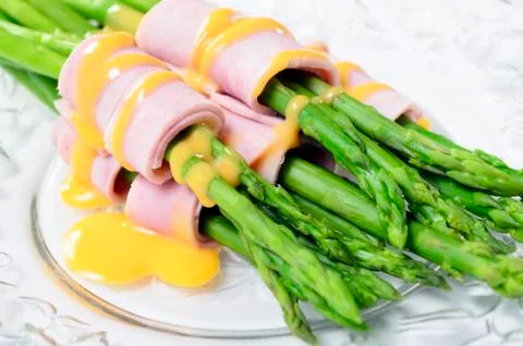 Ham and broccoli Stock Photos