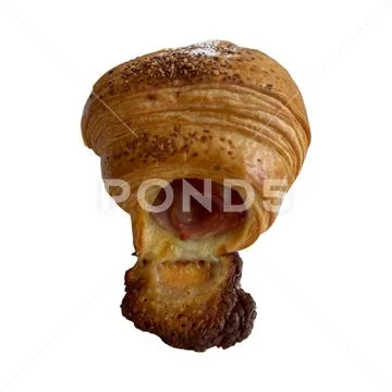 Ham and cheese croissant-3 Modello PSD