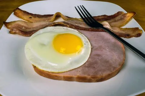 Ham and egg Stock Photos