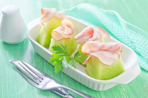 Ham and melon Foto stock