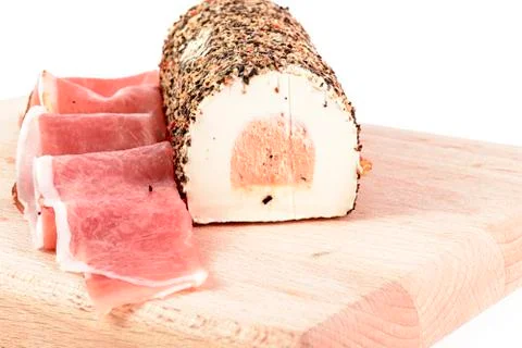 Ham and pepper cheese Stock Photos
