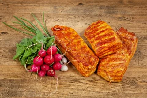 Ham And Radish Stock Photos