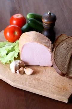 Ham And Vegetables Stock Photos