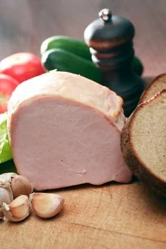 Ham And Vegetables Stock Photos