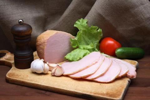 Ham And Vegetables Stock Photos