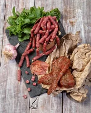 Ham And Vegetables Stock Photos