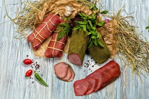 Ham And Vegetables Stock Photos