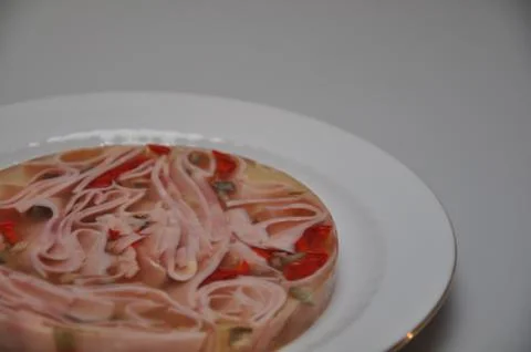 Ham in aspic Stock Photos
