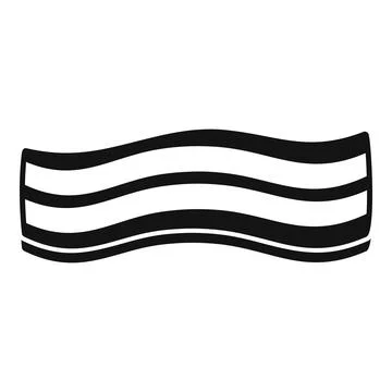 Ham bacon icon simple vector. Slice meat Stock Illustration