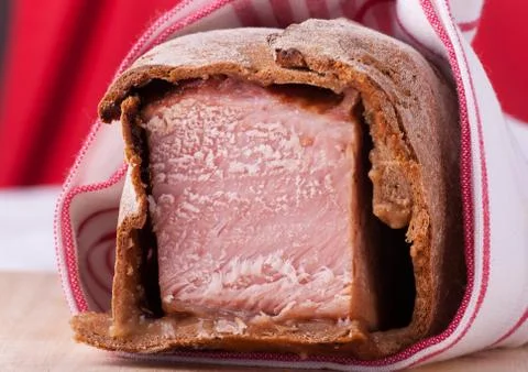 Ham baked in pastry Stock Photos