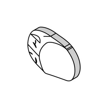 Ham beef isometric icon vector illustration Stock Illustration