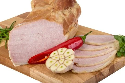 Ham on the board Stock Photos