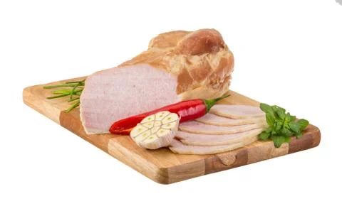 Ham on the board Stock Photos