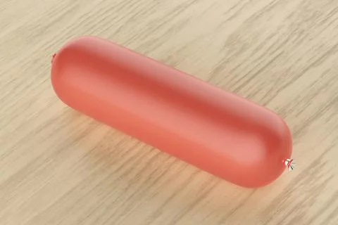 Ham in casing 库存插图