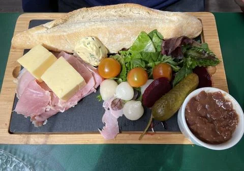 Ham Cheese Ploughman Stock Photos