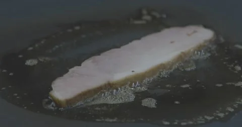 Ham Cooking On Griddle Canon 1DC Stock Footage 66886047