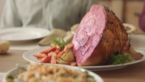 Ham for dinner Video stock 81491810