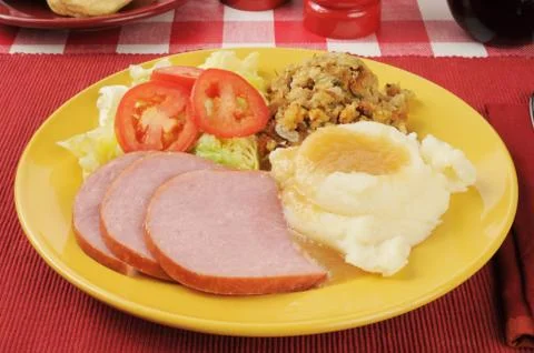 Ham dinner Stock Photos