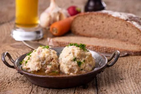 Ham dumplings in broth Stock Photos