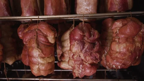 In a ham factory. Stock Footage 118275511