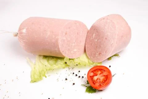 Ham with fresh vegetables Stock Photos