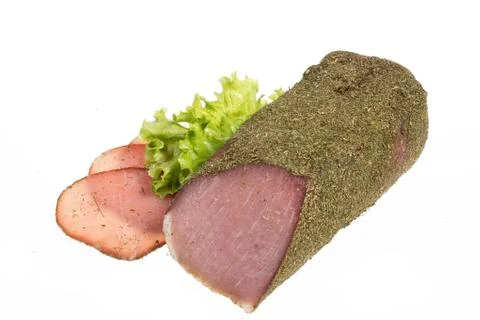Ham With Greenery Stock Photos