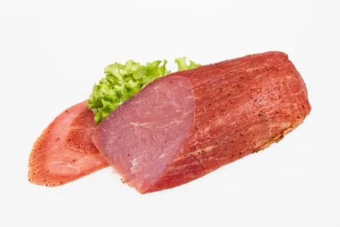 Ham With Greenery Stock Photos