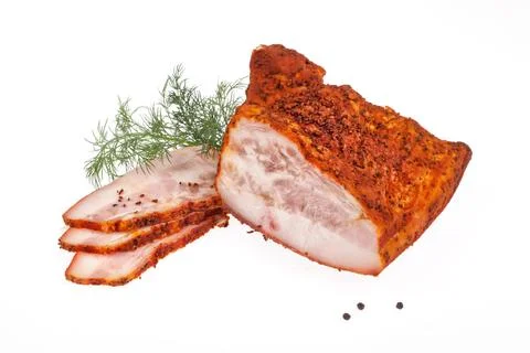 Ham With Greenery Stock Photos