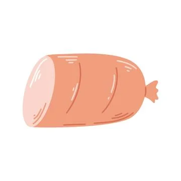 Ham hand drawn illustration, vector graphic Stock Illustration