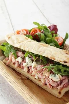 Ham hock flat bread Stock Photos