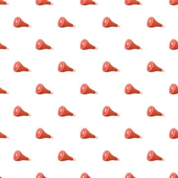 Ham leg meat seamless pattern repeating background Stock Illustration
