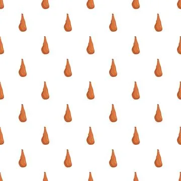 Ham leg slice repeated seamless pattern illustration Ilustración de archivo