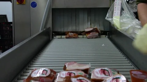Ham in the package  Stock Footage 81034999