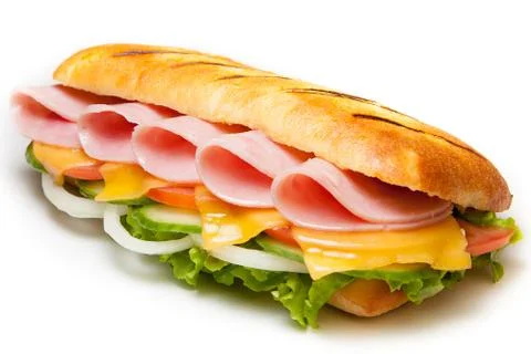 Ham pannini sandwich Stock Photos